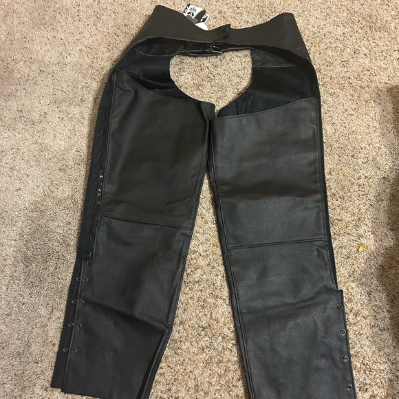 Men's Black Leather chaps